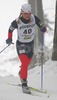 Tazlina Mannix of USA skiing during Junior Women FIS Nordic Junior Ski World Championships 5+5km pursuit race which was held in Medvode,  Slovenia.

