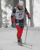 Tazlina Mannix of USA skiing during Junior Women FIS Nordic Junior Ski World Championships 5+5km pursuit race which was held in Medvode,  Slovenia.
