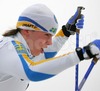 Winner Charlotte Kalla of Sweden skiing during Junior Women FIS Nordic Junior Ski World Championships 5+5km pursuit race which was held in Medvode,  Slovenia.

