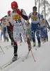 Brent Mcmurtry of Canada skiing during Junior Men FIS Nordic Junior Ski World Championships 10+10km pursuit race which was held in Medvode,  Slovenia.
