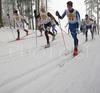 Lari Lehtonen of Finland skiing during Junior Men FIS Nordic Junior Ski World Championships 10+10km pursuit race which was held in Medvode,  Slovenia.
