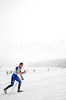 Teemu Kalliojaervi of Finland skiing during Junior Men FIS Nordic Junior Ski World Championships 10+10km pursuit race which was held in Medvode,  Slovenia.

