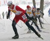 Winner Petter Northug of Norway skiing during Junior Men FIS Nordic Junior Ski World Championships 10+10km pursuit race which was held in Medvode,  Slovenia.

