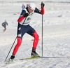 Wilfried Cailleau of France skiing during Junior Nordic Combined Ski World Championship Team race. Race was won by Germany, Austria placed second and Norway finished third.

