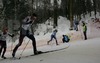 Second placed Sergej Shiriaev of Russia skiing during Under-23 Men FIS Nordic Junior Ski World Championships 15+15km pursuit race which was held in Medvode,  Slovenia.
