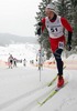 Eirik Brandsdal of Norway skiing during Under-23 Men FIS Nordic Junior Ski World Championships 15+15km pursuit race which was held in Medvode,  Slovenia.
