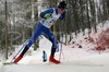 Matti Heikkinen of Finland skiing during Under-23 Men FIS Nordic Junior Ski World Championships 15+15km pursuit race which was held in Medvode,  Slovenia.
