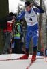 Fourth placed Toni Naervaeinen of Finland skiing during Under-23 Men FIS Nordic Junior Ski World Championships 15+15km pursuit race which was held in Medvode,  Slovenia.
