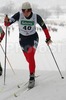 Laura Valaas of USA skiing during Under-23 Women FIS Nordic Junior Ski World Championships 7.5+7.5km pursuit race which was held in Medvode,  Slovenia.
