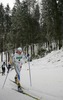 Fourth placed Maria Rydqvist of Sweden skiing during Under-23 Women FIS Nordic Junior Ski World Championships 7.5+7.5km pursuit race which was held in Medvode,  Slovenia.
