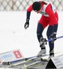 Winner Justyna Kowalczyk of Poland changing her classic skis for skating skis during Under-23 Women FIS Nordic Junior Ski World Championships 7.5+7.5km pursuit race which was held in Medvode,  Slovenia.
