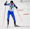 Mona-Lisa Malvalehto of Finland skiing during Under-23 Women FIS Nordic Junior Ski World Championships 7.5+7.5km pursuit race which was held in Medvode,  Slovenia.
