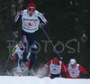Nikolay Morilov of Russia skiing during Junior Men FIS Nordic Junior Ski World Championships 4x5km relay race which was held in Medvode,  Slovenia. Race was won by Norway, Russia placed second, while relay of Czech finished third.
