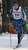 Martti Jylhae of Finland skiing during Junior Men FIS Nordic Junior Ski World Championships 4x5km relay race which was held in Medvode,  Slovenia. Race was won by Norway, Russia placed second, while relay of Czech finished third.
