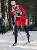 Glenn Elvestad of Norway skiing during Junior Men FIS Nordic Junior Ski World Championships 4x5km relay race which was held in Medvode,  Slovenia. Race was won by Norway, Russia placed second, while relay of Czech finished third.
