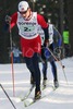 Eirik Kurland Olsen of Norway skiing during Junior Men FIS Nordic Junior Ski World Championships 4x5km relay race which was held in Medvode,  Slovenia. Race was won by Norway, Russia placed second, while relay of Czech finished third.

