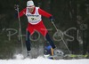 Eirik Saeves of Norway skiing during Junior Men FIS Nordic Junior Ski World Championships 4x5km relay race which was held in Medvode,  Slovenia. Race was won by Norway, Russia placed second, while relay of Czech finished third.

