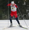 Eirik Saeves of Norway skiing during Junior Men FIS Nordic Junior Ski World Championships 4x5km relay race which was held in Medvode,  Slovenia. Race was won by Norway, Russia placed second, while relay of Czech finished third.
