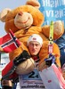 Petter Northug of Norway with his bear celebrating his fourth gold medal in Junior Men FIS Nordic Junior Ski World Championships 4x5km relay race which was held in Medvode,  Slovenia.
