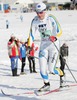 Anna Simberg of Sweden skiing during second lag of Junior Women FIS Nordic Junior Ski World Championships 4x3.3km relay race which was held in Medvode,  Slovenia. Race was won by Norway, Sweden placed second, while Russia finished third.
