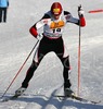 Marco Pichlmayr of Austria skiing during Junior Nordic Combined sprint race of FIS Nordic Junior Ski World Championships which was held in Medvode, Slovenia on 5.February 2006.
