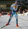 Rok Rozman of Slovenia celebrating his second place while crossing finish line of Junior Nordic Combined sprint race of FIS Nordic Junior Ski World Championships which was held in Medvode, Slovenia on 5.February 2006.
