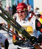 Winner Tom Beetz of Germany after Junior Nordic Combined sprint race of FIS Nordic Junior Ski World Championships which was held in Medvode, Slovenia on 5.February 2006.

