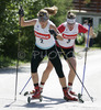 Cross country skiers are competing during traditional roller ski race in Trzic, Slovenia. This years race was held on changed track which lead skiers from Trzic, Slovenia through villages Kovor and Hudo to finish line which was this year in Brezje pri Trzicu, Slovenia.
