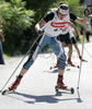 Petra Majdic of Slovenia is competing during traditional roller ski race in Trzic, Slovenia. This years race was held on changed track which lead skiers from Trzic, Slovenia through villages Kovor and Hudo to finish line which was this year in Brezje pri Trzicu, Slovenia.
