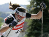 Petra Majdic of Slovenia is competing during traditional roller ski race in Trzic, Slovenia. This years race was held on changed track which lead skiers from Trzic, Slovenia through villages Kovor and Hudo to finish line which was this year in Brezje pri Trzicu, Slovenia.
