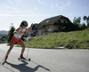 Cross country skiers are competing during traditional roller ski race in Trzic, Slovenia. This years race was held on changed track which lead skiers from Trzic, Slovenia through villages Kovor and Hudo to finish line which was this year in Brezje pri Trzicu, Slovenia.
