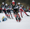 Ronny Ackermann of Germany leading during second race of FIS Nordic Combined World Cup in Ramsau. FIS Nordic Combined World Cup was held in Ramsau am Dachstein, Austria, on 17th of December 2006.
