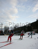 Skiers skiing during second race of FIS Nordic Combined World Cup in Ramsau. FIS Nordic Combined World Cup was held in Ramsau am Dachstein, Austria, on 17th of December 2006.
