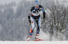 Jouni Kaitainen of Finland skiing during cross country section of Nordic Combined World Cup. Nordic combined World Cup was held in Ramsau, Austria on 15th of December 2007.
