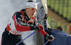 Caroline Weibel of France skiing in finals of first race of FIS Viessmann Tour de Ski. Women sprint race in Munich, Germany was, after cancelation of races in Nove Mesto, Czech, first race of FIS Viessmann Tour de Ski and was held in Olympic stadium in Munich, Germany on 31st of December 2006.
