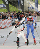 Third placed Chandra Crawford of Canada sprinting in finals of first race of FIS Viessmann Tour de Ski. Women sprint race in Munich, Germany was, after cancelation of races in Nove Mesto, Czech, first race of FIS Viessmann Tour de Ski and was held in Olympic stadium in Munich, Germany on 31st of December 2006.
