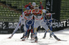 Bjoern Lind of Sweden leading group in quarter finals of first race of FIS Viessmann Tour de Ski. Men sprint race in Munich, Germany was, after cancelation of races in Nove Mesto, Czech, first race of FIS Viessmann Tour de Ski and was held in Olympic stadium in Munich, Germany on 31st of December 2006.
