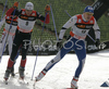 Roddy Darragon of France (L) and Anti Saarepuu of Estonia (R) skiing in finals of first race of FIS Viessmann Tour de Ski. Men sprint race in Munich, Germany was, after cancelation of races in Nove Mesto, Czech, first race of FIS Viessmann Tour de Ski and was held in Olympic stadium in Munich, Germany on 31st of December 2006.
