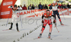 Christoph Eigenmann of Switzerland winning in finals of first race of FIS Viessmann Tour de Ski. Men sprint race in Munich, Germany was, after cancelation of races in Nove Mesto, Czech, first race of FIS Viessmann Tour de Ski and was held in Olympic stadium in Munich, Germany on 31st of December 2006.
