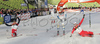 Tor Arne Hetland of Norway (L), Bjoern Lind of Sweden (M), Simen Oestensen of Norway (R) skiing in b finals of first race of FIS Viessmann Tour de Ski. Men sprint race in Munich, Germany was, after cancelation of races in Nove Mesto, Czech, first race of FIS Viessmann Tour de Ski and was held in Olympic stadium in Munich, Germany on 31st of December 2006.
