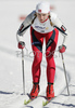 Celine Brun-Lie of Norway skiing in qualifications for Women Sprint race of Junior Nordic skiing World Championships in Tarvisio, Italy. Qualifications for Women Sprint race of Junior Nordic skiing World Championships in Tarvisio, Italy were held on 12th of March 2007 in Fusine, Italy. Due warm weather and lack of snow, cross country skiing races of Junior Nordic skiing World Championships 2007 were moved from Tarvisio, Italy to Fusine, Italy.
