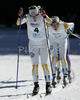 Mia Eriksson of Sweden skiing in quarter finals of Women Sprint race of Junior Nordic skiing World Championships in Tarvisio, Italy. Women Sprint race of Junior Nordic skiing World Championships in Tarvisio, Italy was held on 12th of March 2007 in Fusine, Italy. Due warm weather and lack of snow, cross country skiing races of Junior Nordic skiing World Championships 2007 were moved from Tarvisio, Italy to Fusine, Italy.
