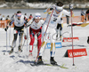 Second placed Charlotte Kalla of Sweden skiing in quarter finals of Women Sprint race of Junior Nordic skiing World Championships in Tarvisio, Italy. Women Sprint race of Junior Nordic skiing World Championships in Tarvisio, Italy was held on 12th of March 2007 in Fusine, Italy. Due warm weather and lack of snow, cross country skiing races of Junior Nordic skiing World Championships 2007 were moved from Tarvisio, Italy to Fusine, Italy.

