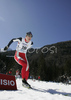 Hallvard Moian Nydal of Norway skiing in semi finals of Men Sprint race of Junior Nordic skiing World Championships in Tarvisio, Italy. Men Sprint race of Junior Nordic skiing World Championships in Tarvisio, Italy was held on 12th of March 2007 in Fusine, Italy. Due warm weather and lack of snow, cross country skiing races of Junior Nordic skiing World Championships 2007 were moved from Tarvisio, Italy to Fusine, Italy.
