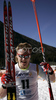 Winner Robin Bryntesson of Sweden celebrating after finals of Men Under23 Sprint race of Junior Nordic skiing World Championships in Tarvisio, Italy. Men Sprint race of Junior Nordic skiing World Championships in Tarvisio, Italy was held on 13th of March 2007 in Fusine, Italy. Due warm weather and lack of snow, cross country skiing races of Junior Nordic skiing World Championships 2007 were moved from Tarvisio, Italy to Fusine, Italy.
