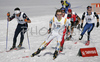 Winner Robin Bryntesson of Sweden leading his semi finals group in Men Under23 Sprint race of Junior Nordic skiing World Championships in Tarvisio, Italy. Men Sprint race of Junior Nordic skiing World Championships in Tarvisio, Italy was held on 13th of March 2007 in Fusine, Italy. Due warm weather and lack of snow, cross country skiing races of Junior Nordic skiing World Championships 2007 were moved from Tarvisio, Italy to Fusine, Italy.
