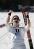 Winner Robin Bryntesson of Sweden celebrating his victory on special way after finals of Men Under23 Sprint race of Junior Nordic skiing World Championships in Tarvisio, Italy. Men Sprint race of Junior Nordic skiing World Championships in Tarvisio, Italy was held on 13th of March 2007 in Fusine, Italy. Due warm weather and lack of snow, cross country skiing races of Junior Nordic skiing World Championships 2007 were moved from Tarvisio, Italy to Fusine, Italy.
