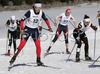 Second placed Laura Valaas of USA skiing in quarter finals of Women Under23 Sprint race of Junior Nordic skiing World Championships in Tarvisio, Italy. Women Sprint race of Junior Nordic skiing World Championships in Tarvisio, Italy was held on 13th of March 2007 in Fusine, Italy. Due warm weather and lack of snow, cross country skiing races of Junior Nordic skiing World Championships 2007 were moved from Tarvisio, Italy to Fusine, Italy.
