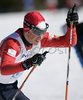 Matija Rimahazi of Slovenia skiing in Men 10km freestyle race of Junior Nordic skiing World Championships in Tarvisio, Italy. Men 10km freestyle race of Junior Nordic skiing World Championships in Tarvisio, Italy was held on 14th of March 2007 in Fusine, Italy. Due warm weather and lack of snow, cross country skiing races of Junior Nordic skiing World Championships 2007 were moved from Tarvisio, Italy to Fusine, Italy.
