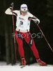 Third placed Astrid Jacobsen of Norway skiing in Women 5km freestyle race of Junior Nordic skiing World Championships in Tarvisio, Italy. Women 5km freestyle race of Junior Nordic skiing World Championships in Tarvisio, Italy was held on 14th of March 2007 in Fusine, Italy. Due warm weather and lack of snow, cross country skiing races of Junior Nordic skiing World Championships 2007 were moved from Tarvisio, Italy to Fusine, Italy.
